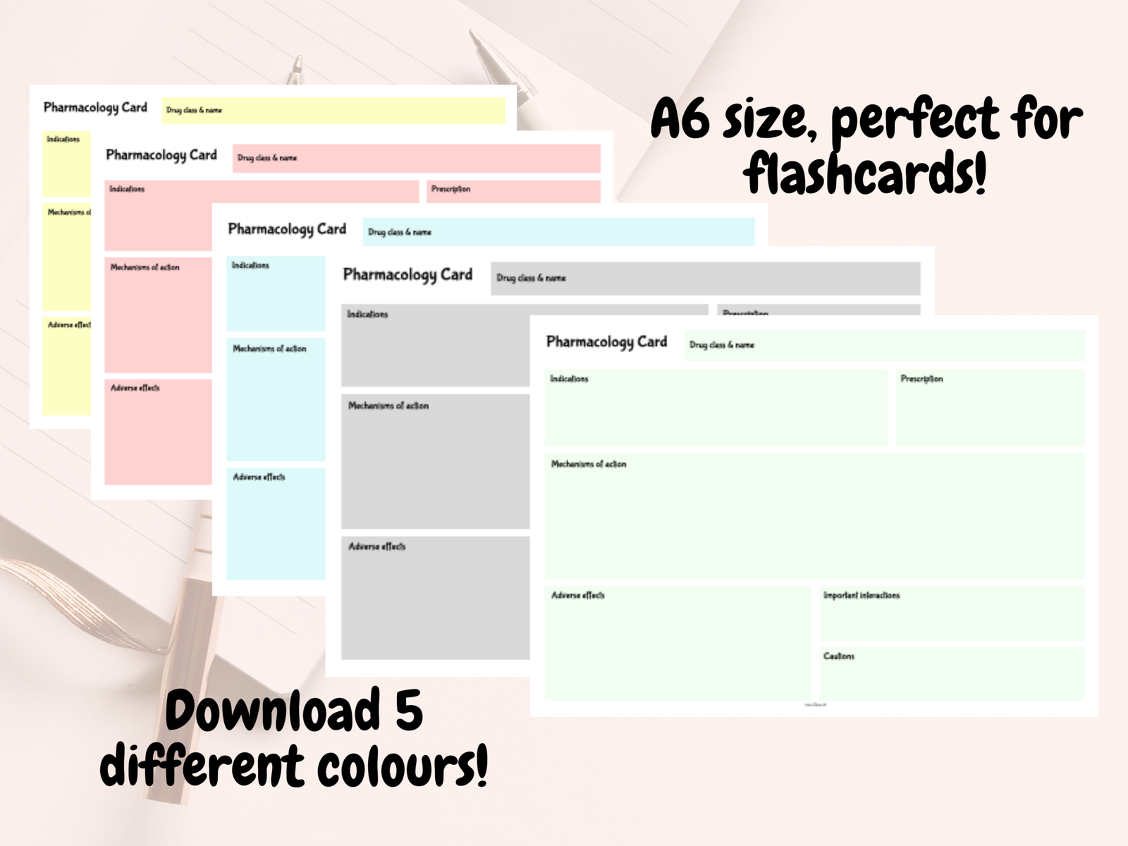 Printable Pharmacology Template Customize and Print